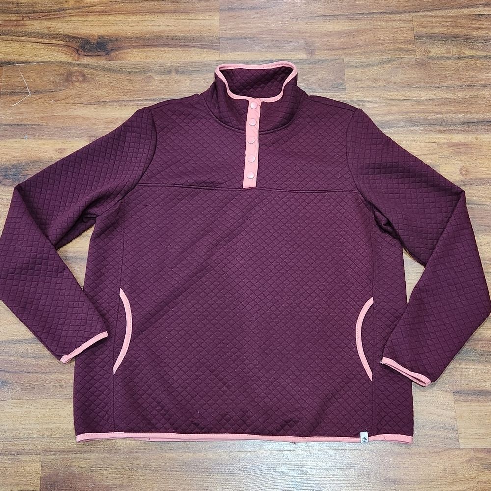 Ocean & Coast Burgundy Quilted Pullover Sweatshirt